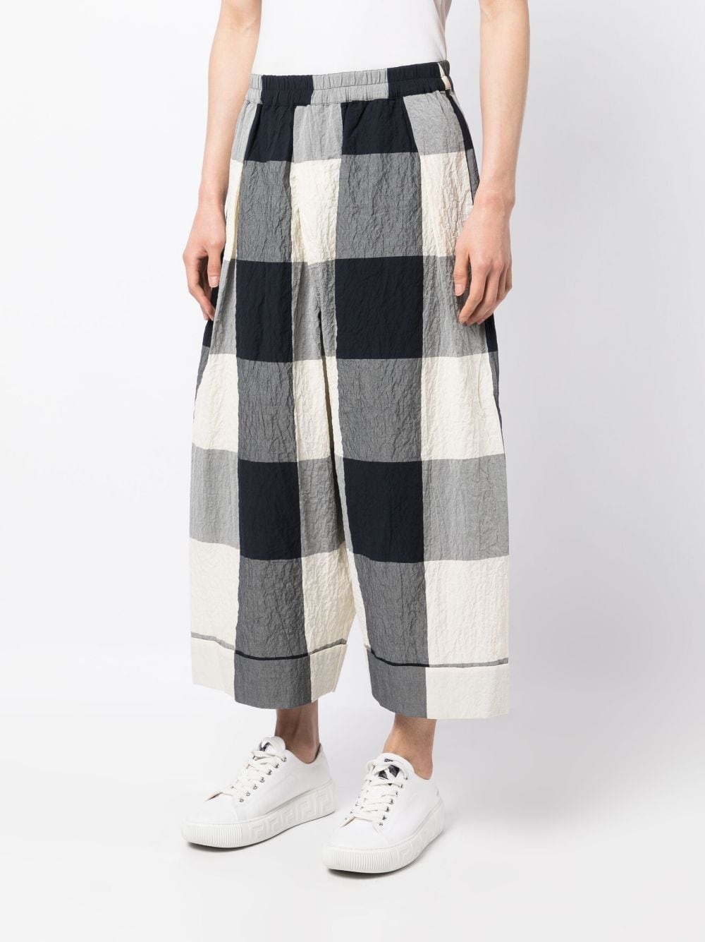 Baker check-print cropped trousers - 3