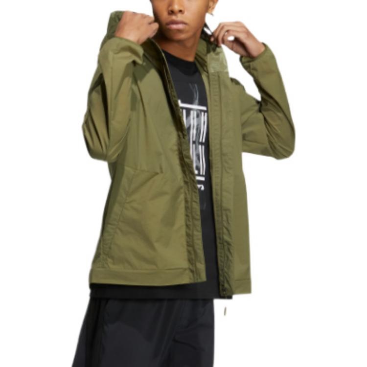 adidas WJ WB Sports Hooded Jacket Olive Green HE5146 - 3