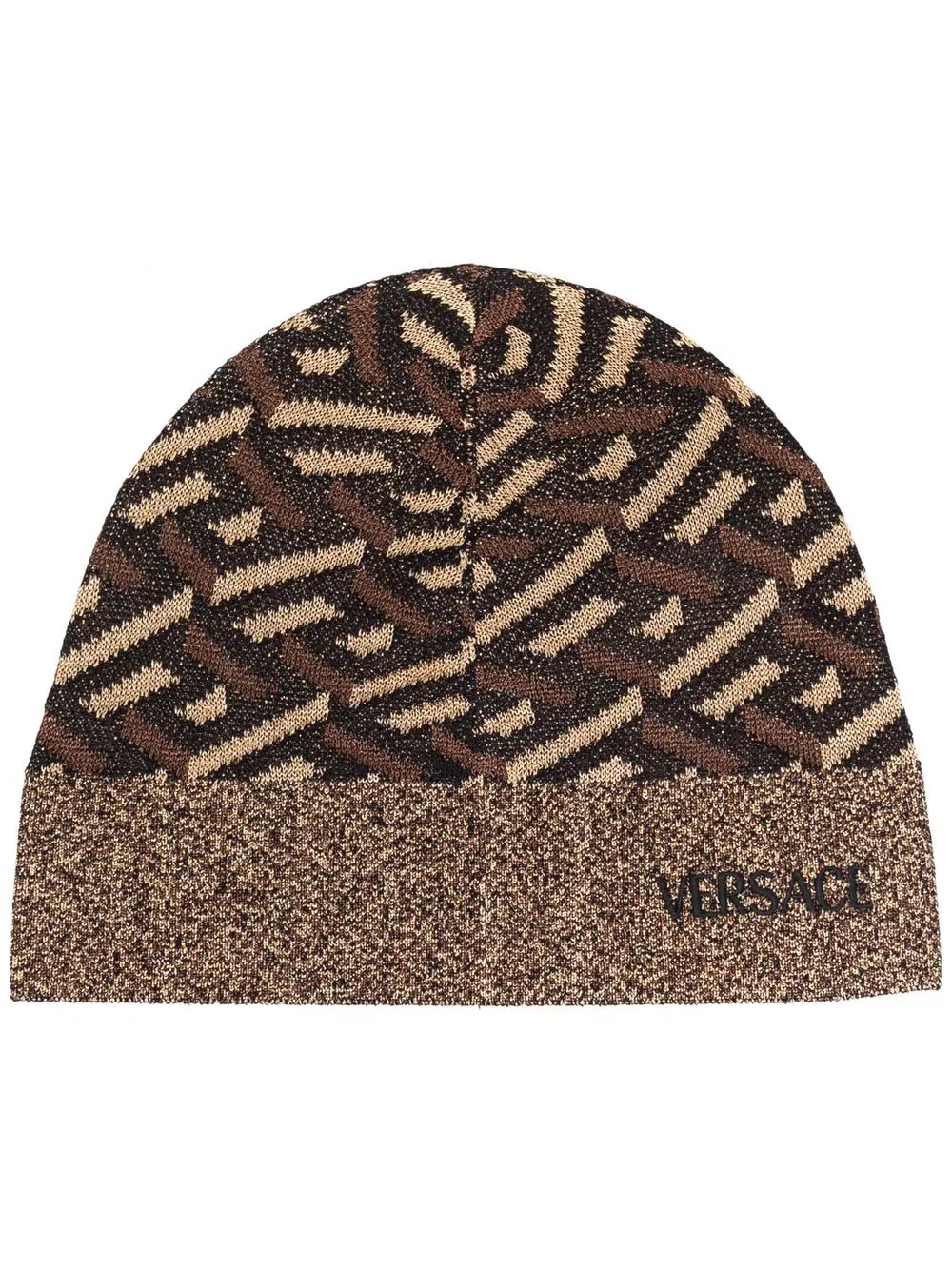 colour-block knitted beanie - 1