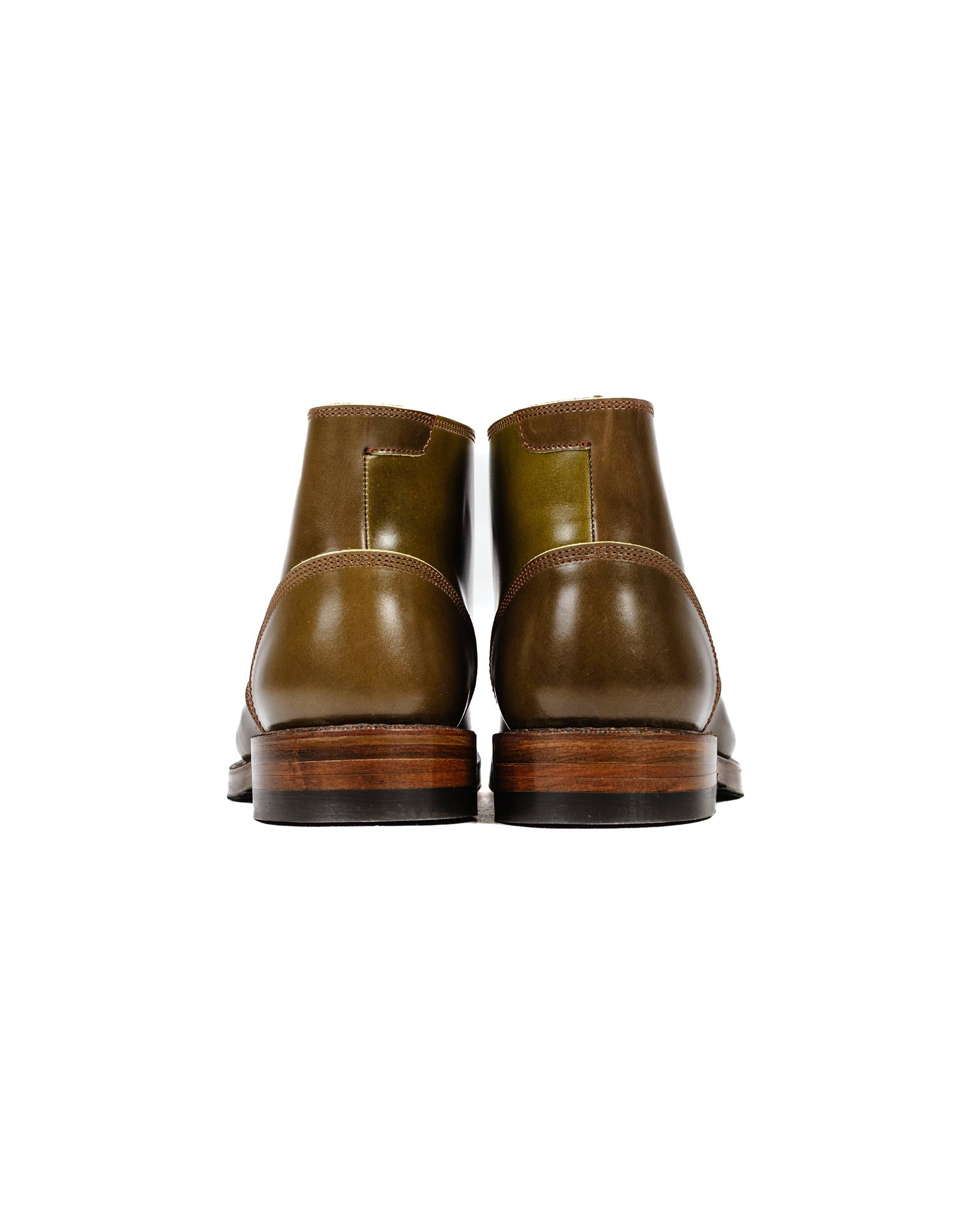 The Steadfast Chukka Boots Shinki Hikaku Shell Cordovan Olive - 4