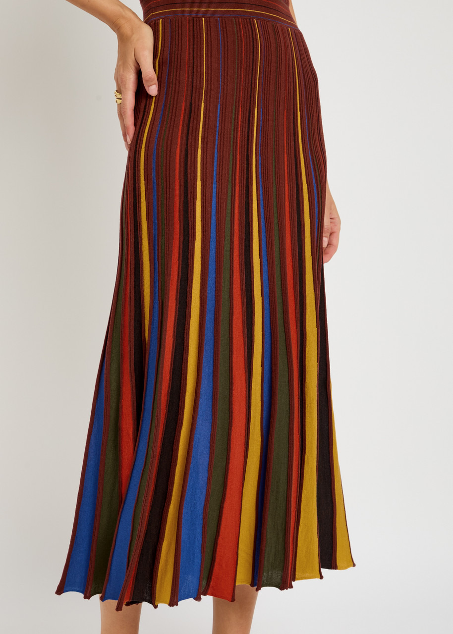 Gabriela Hearst Calypso Striped Wool Midi Shirt Dress - 5