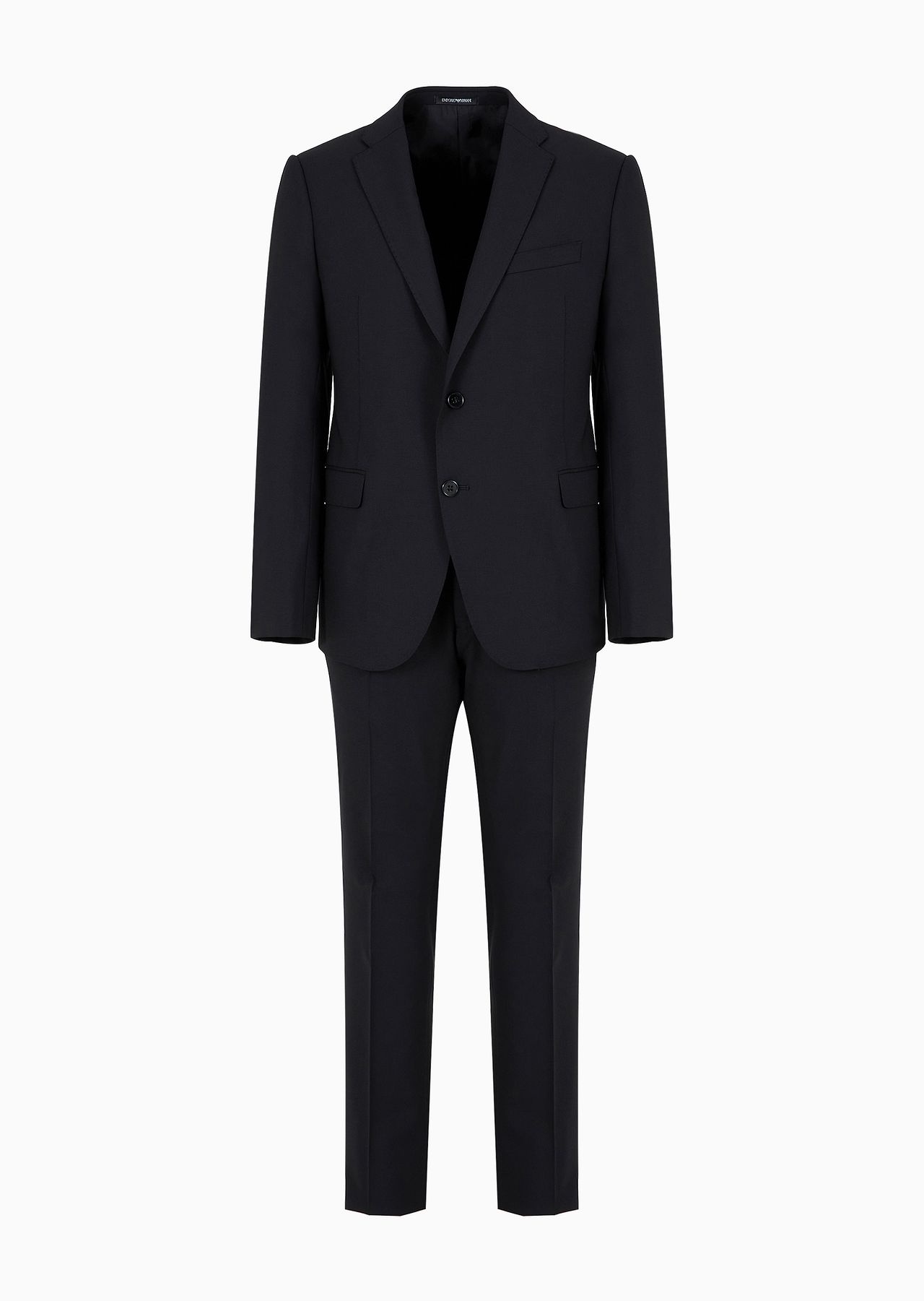 Single-breasted, slim-fit suit in brushed stretch light wool - 1