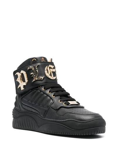 PHILIPP PLEIN logo high-top sneakers outlook