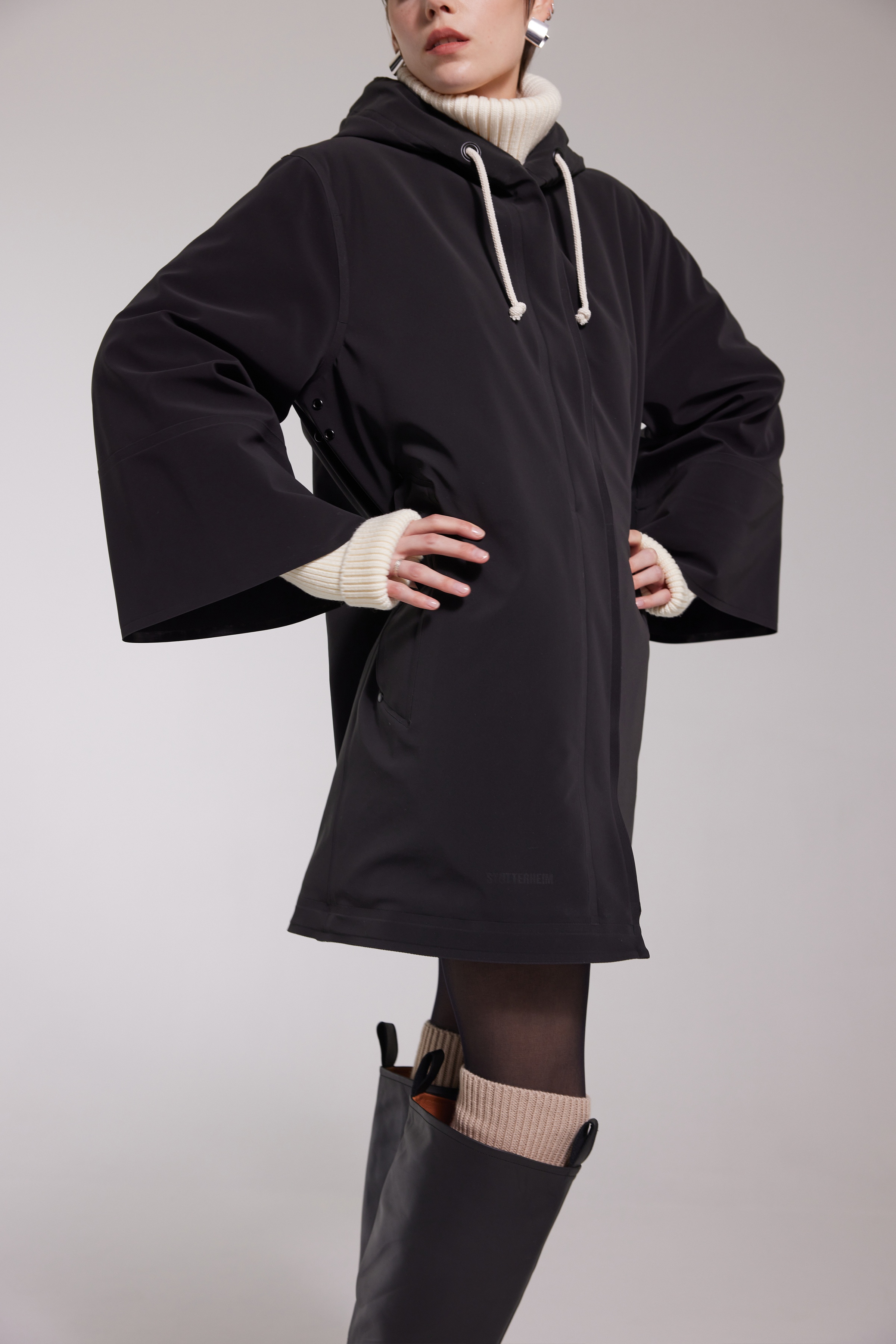 Lubban Winter Matte Raincoat Black - 3