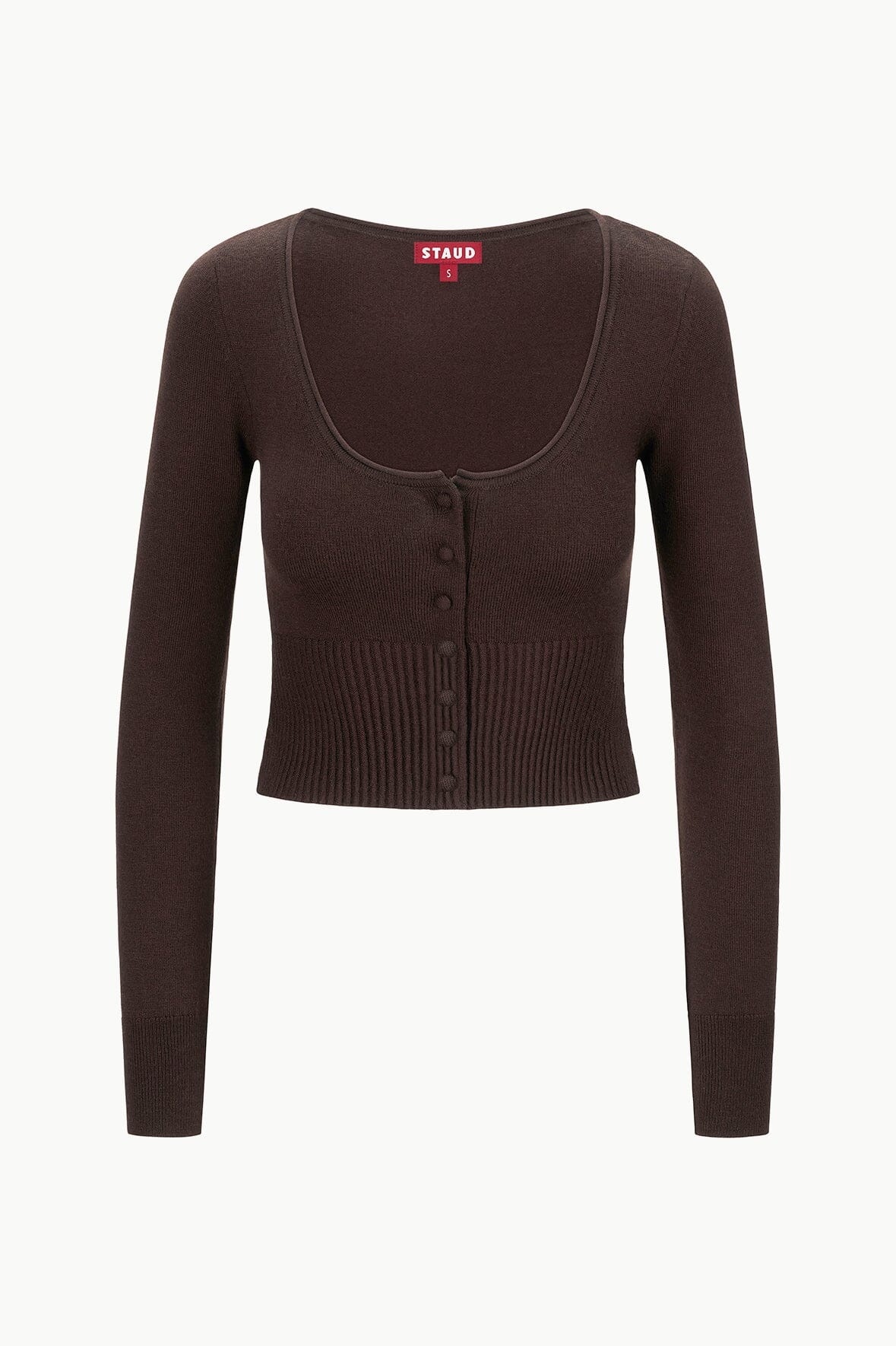 STAUD SABRINA SWEATER DARK CHOCOLATE - 1