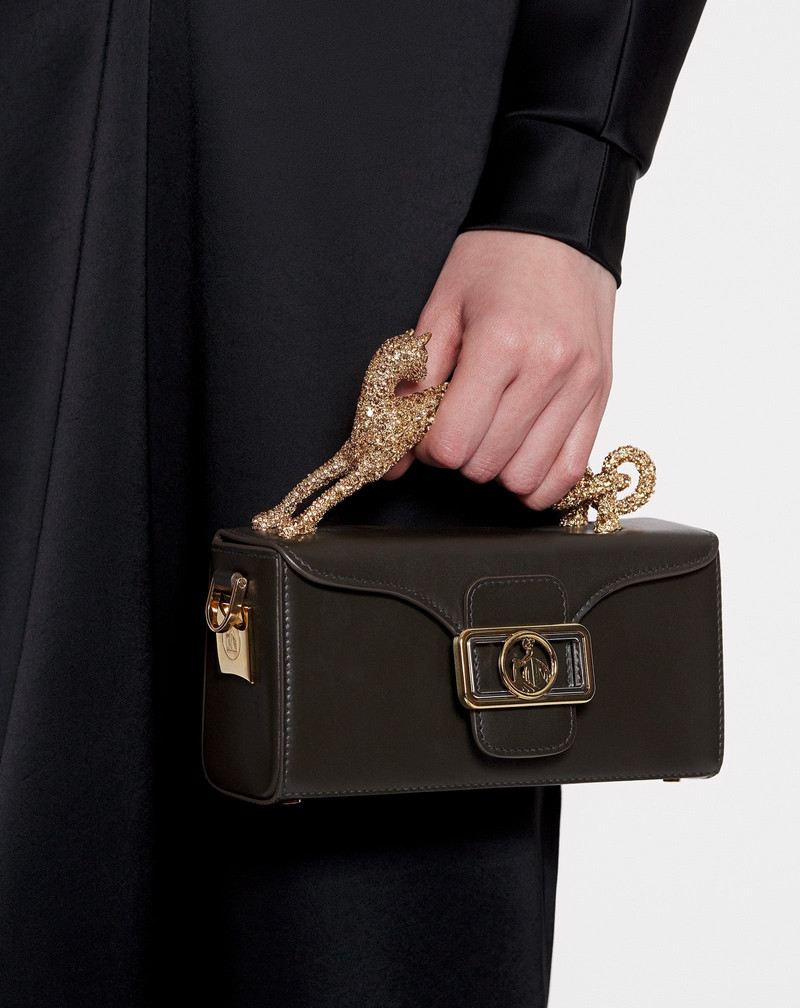 LEATHER NANO PENCIL CAT BAG WITH RHINESTONES 2