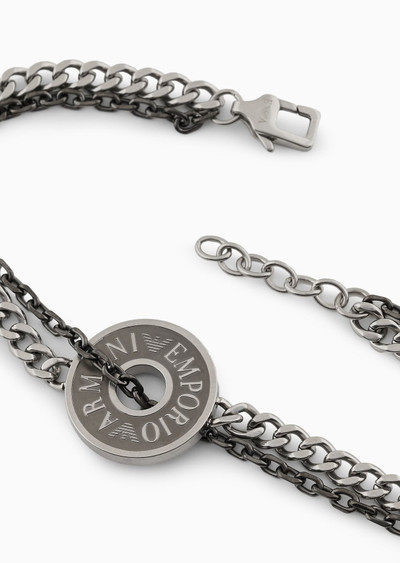 EMPORIO ARMANI Stainless Steel and IP Gun-Plating Chain Bracelet outlook