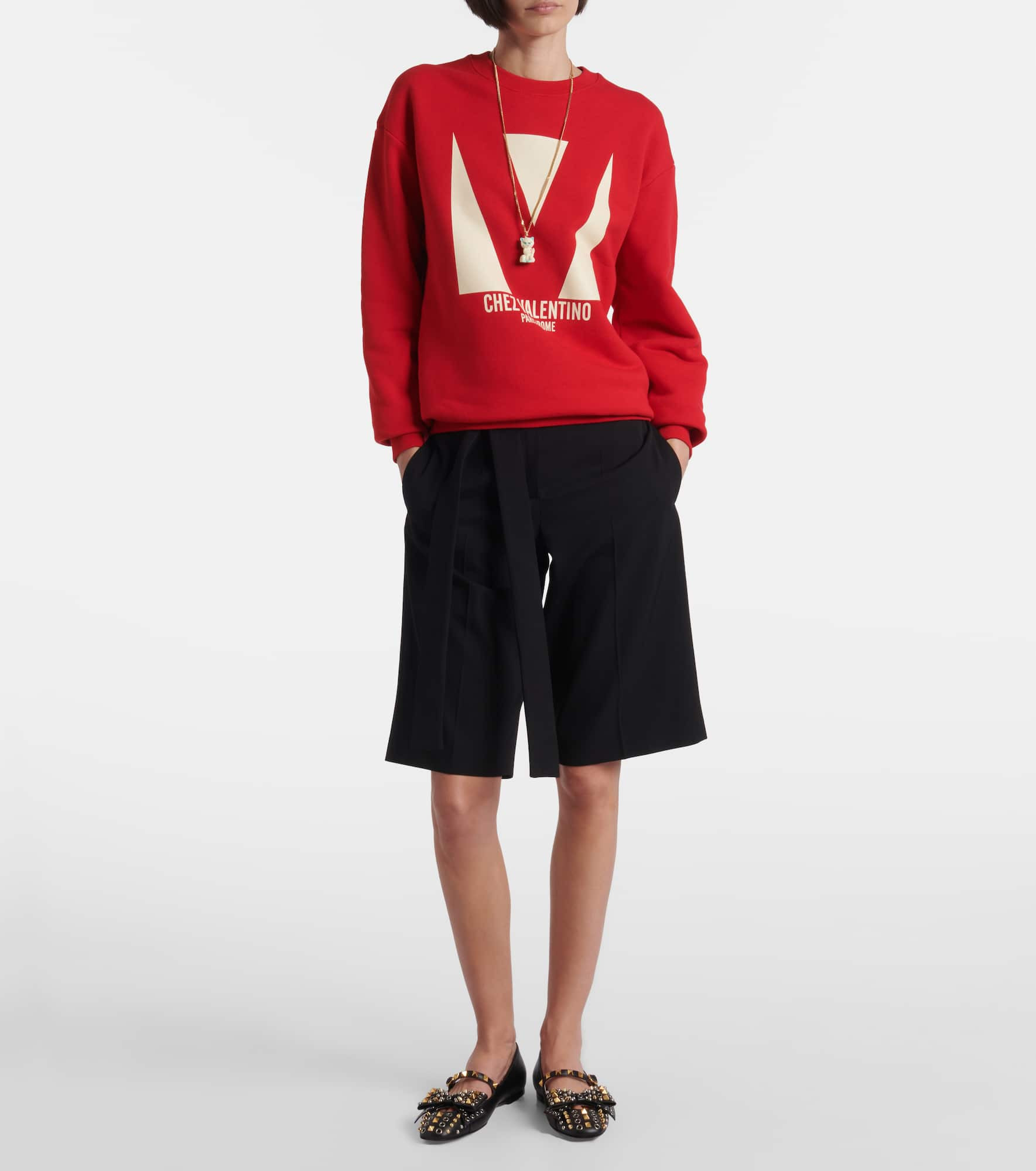 Printed cotton jersey sweatshirt - 2