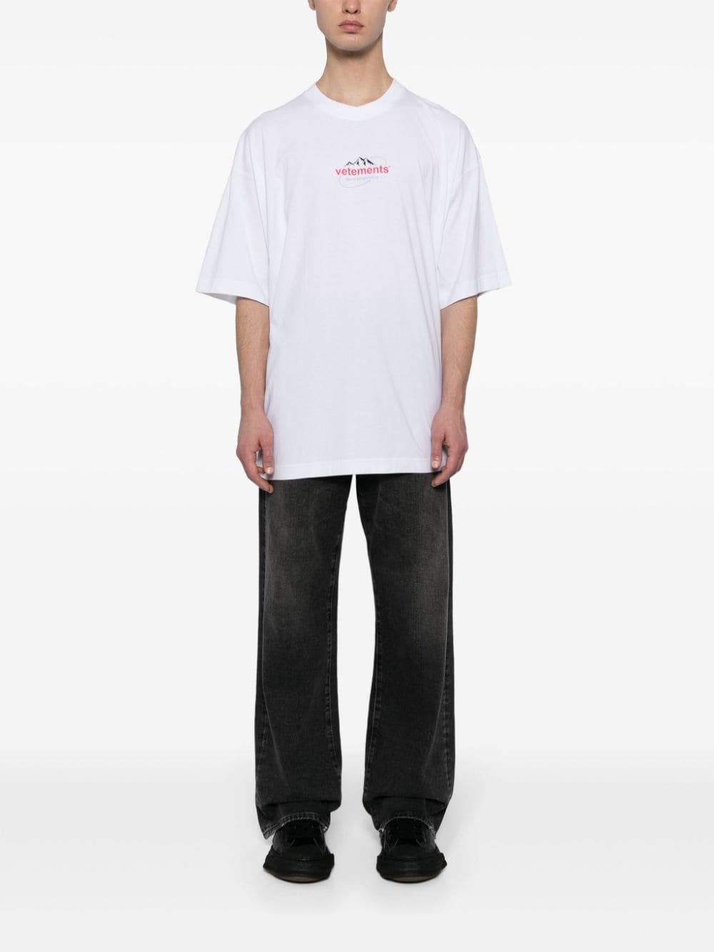 logo-print cotton T-shirt - 3
