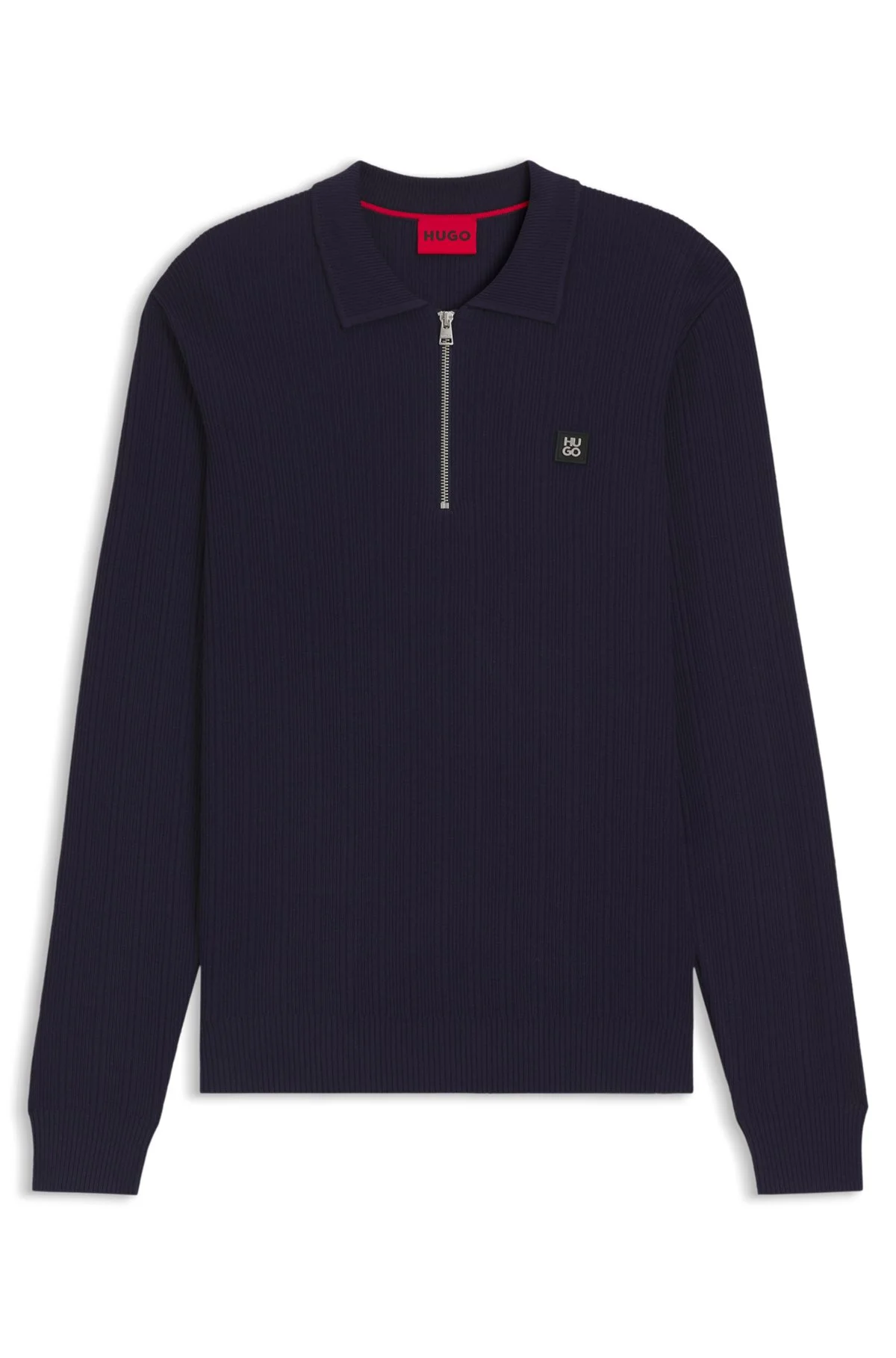 STACKED-LOGO SWEATER WITH ZIP COLLAR - 1