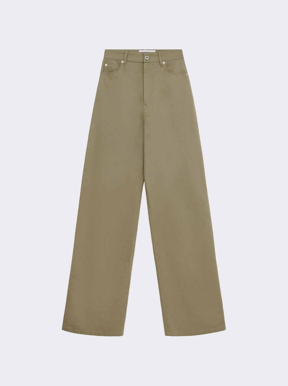 High Waisted Trousers Military Green - 1