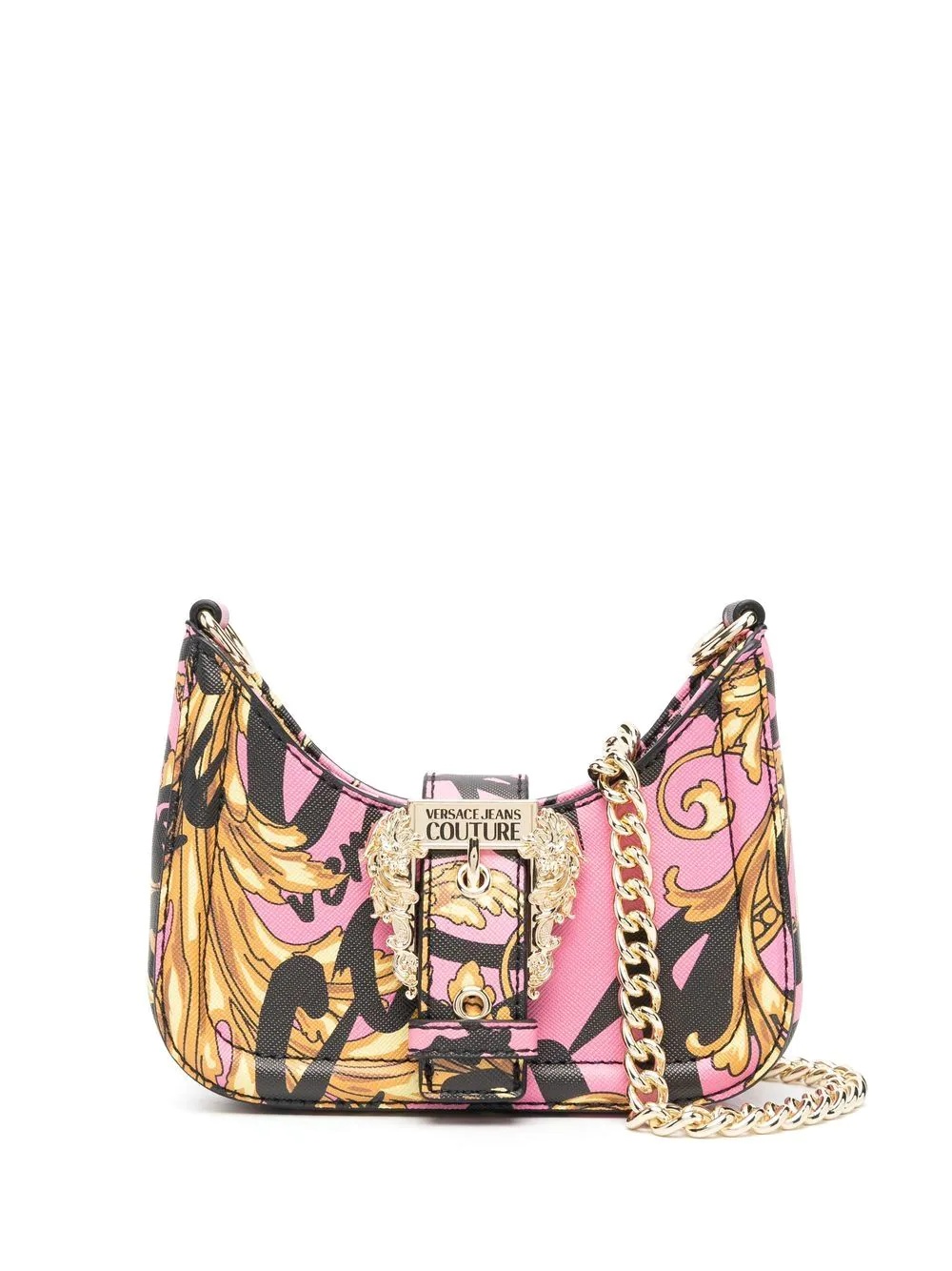 Logo Brush Couture-print shoulder bag - 1