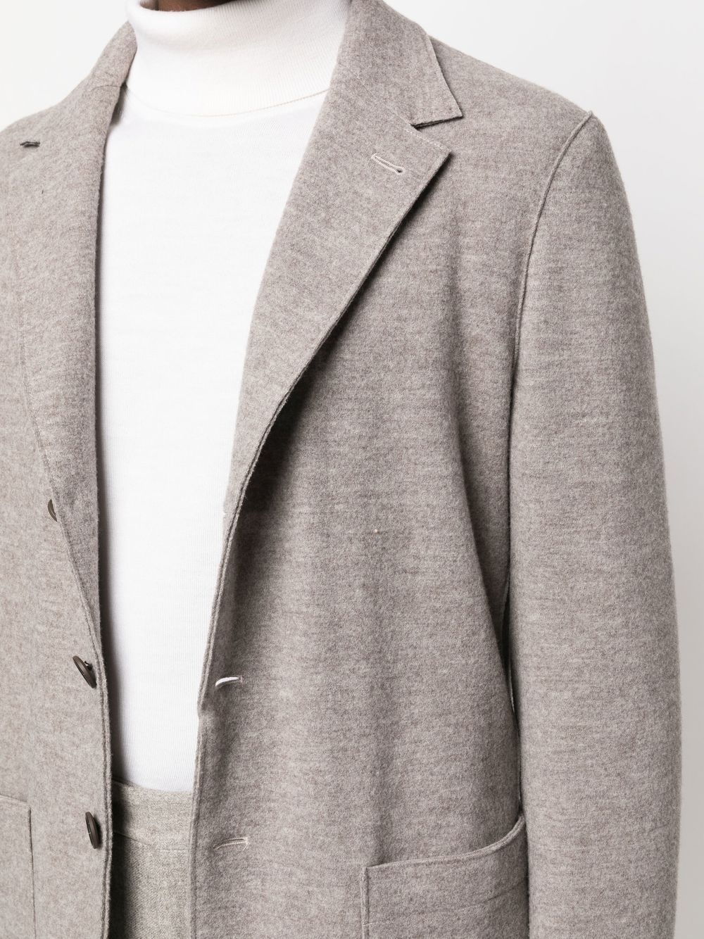 single-breasted wool blazer - 5