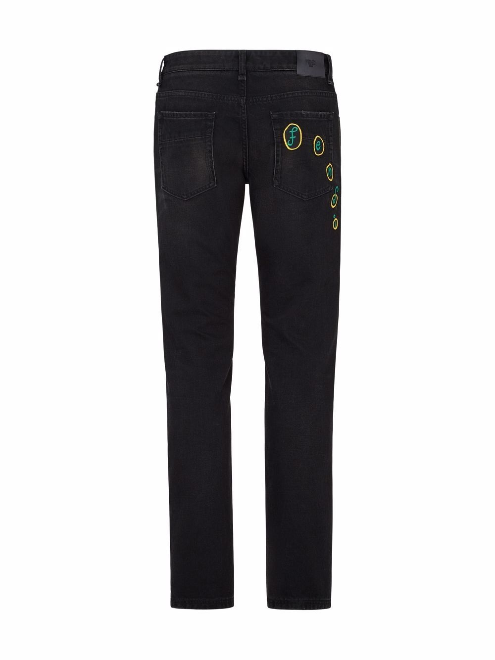 mid-rise logo-embroidered straight-leg jeans - 2