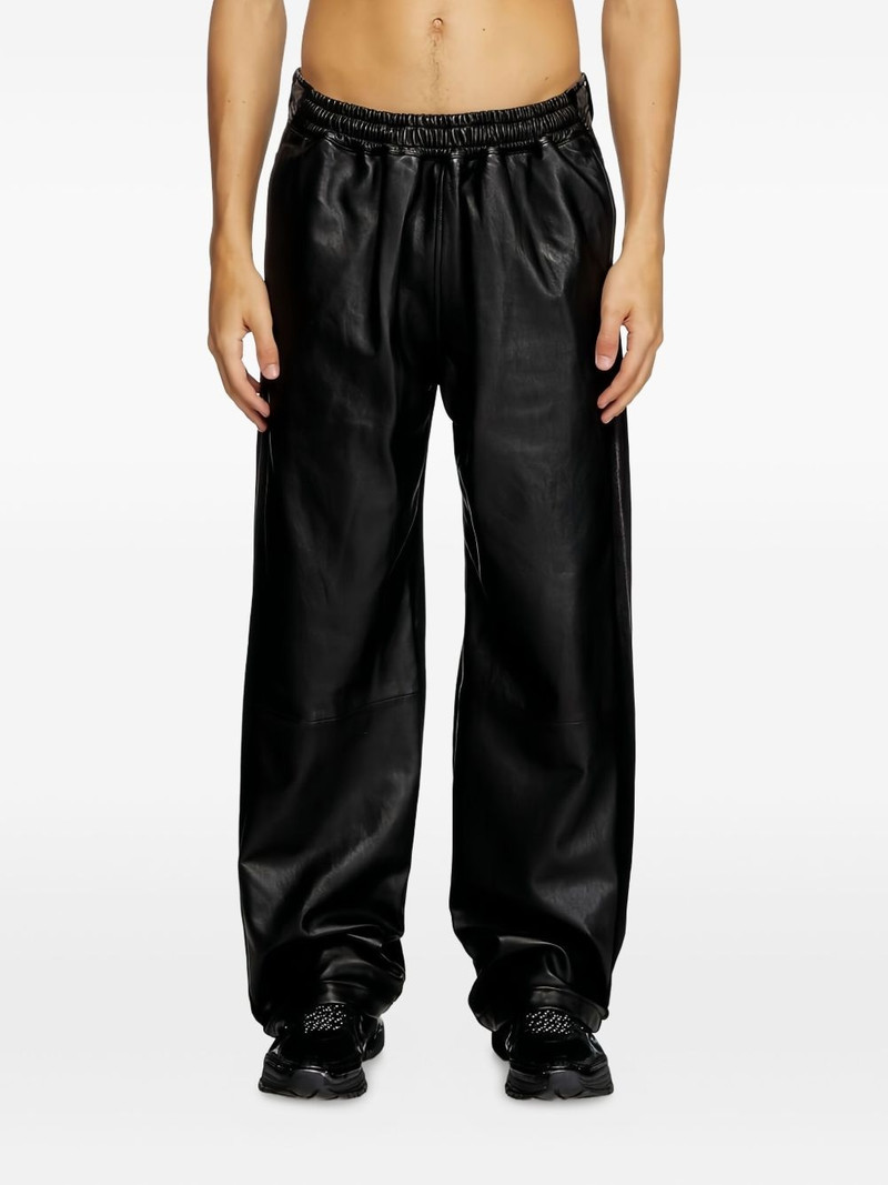 Diesel leather wide-leg trousers outlook