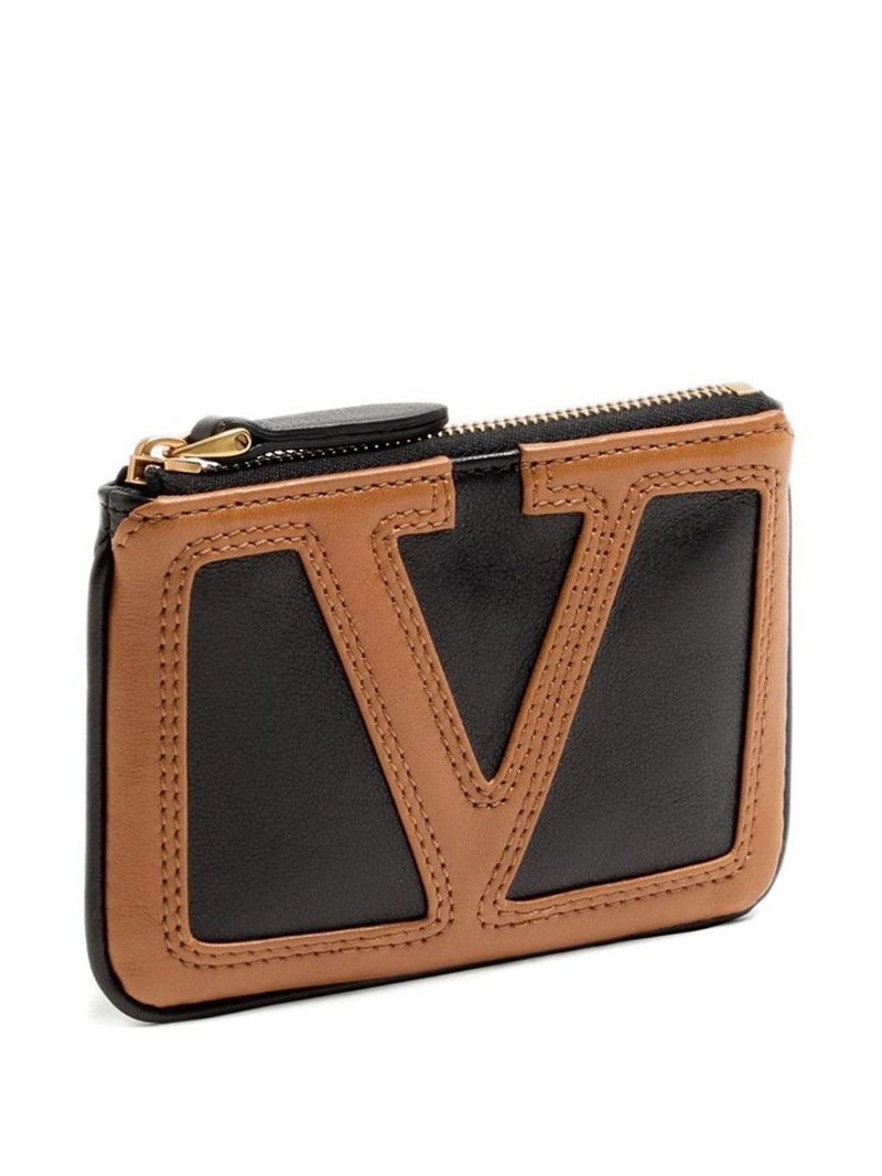 Valentino logo-embellished leather cardholder outlook