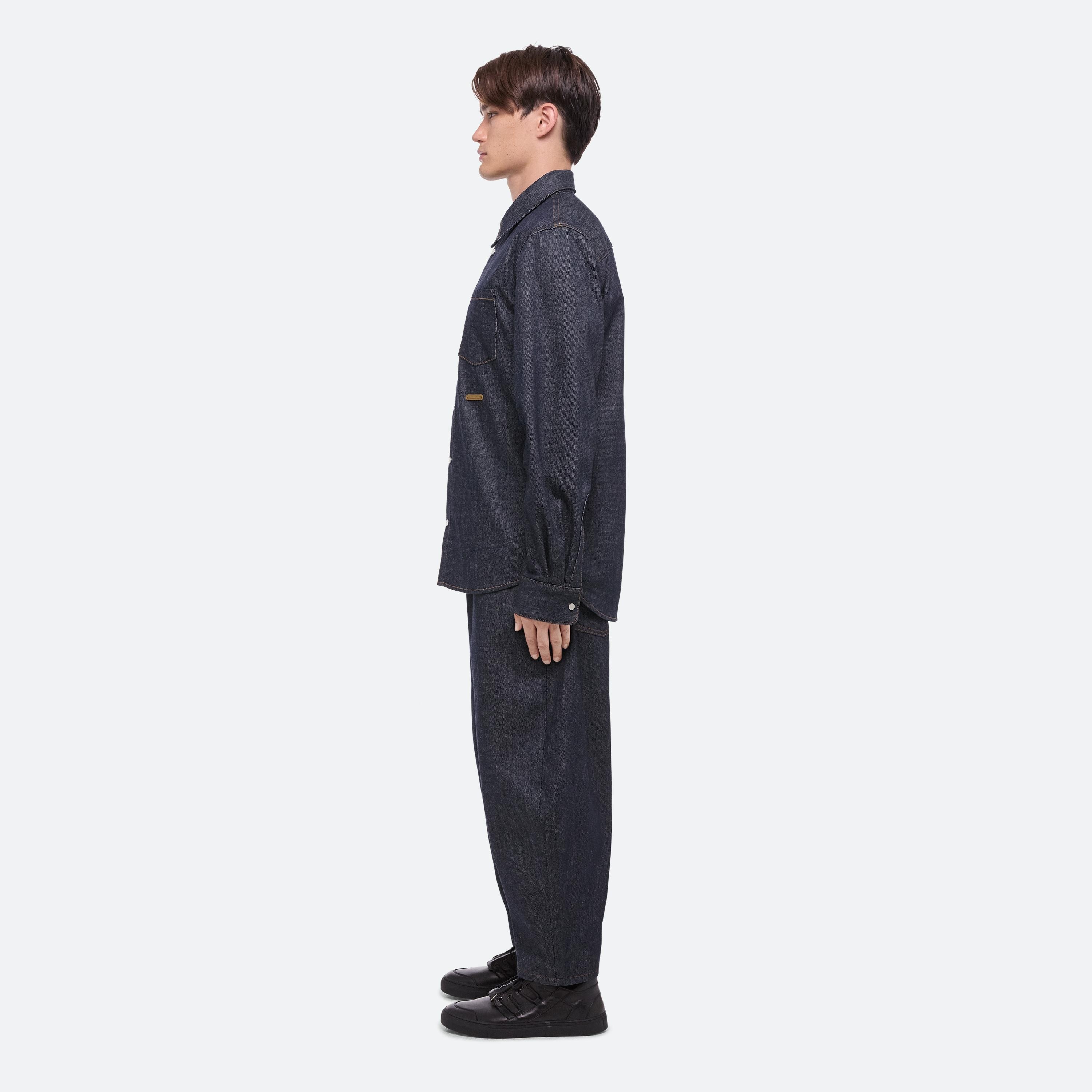 CURVED CLASSIC DENIM SHIRT - 4