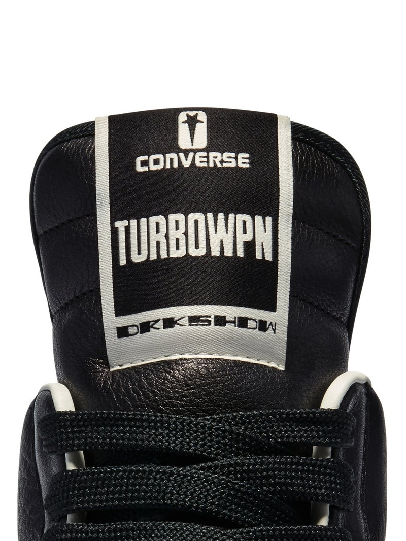 + Converse + DRKSHDW TURBOWPN textured-leather high-top sneakers 6