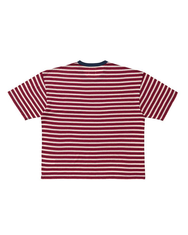 visvim MONDO BORDER TEE S/S (FINE WOOL) RED outlook