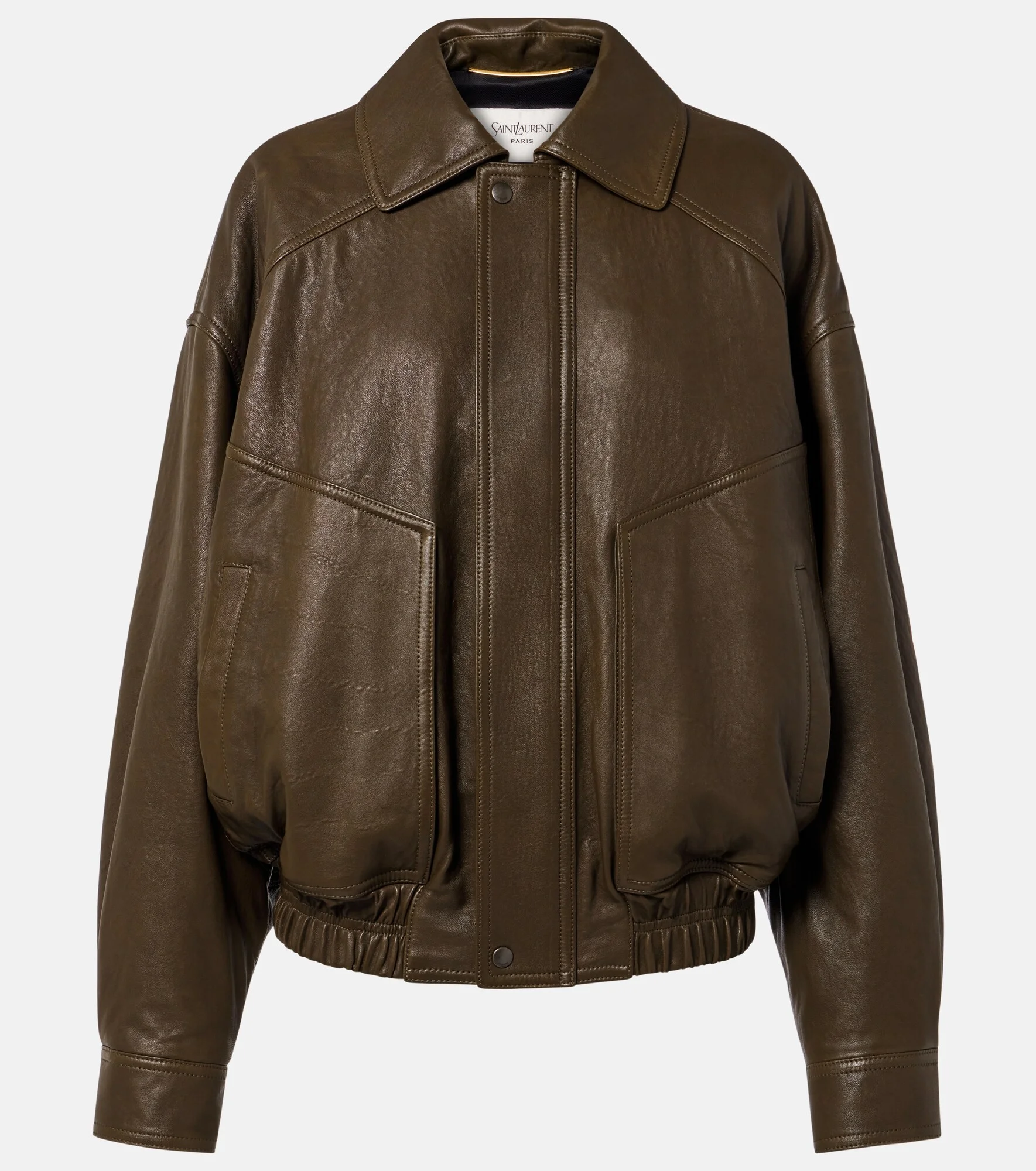Leather bomber jacket - 1