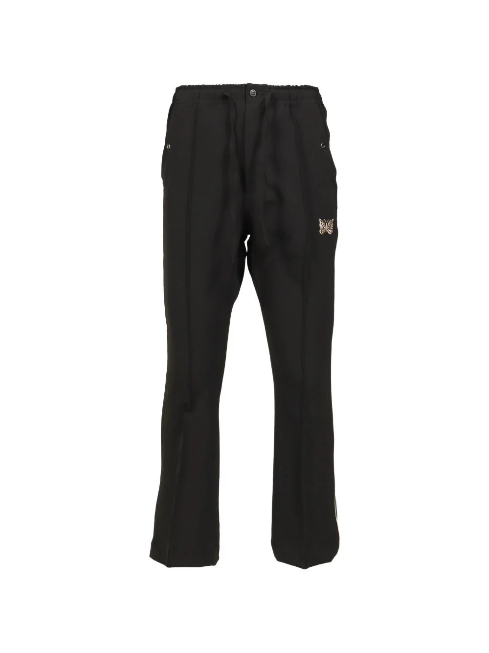 butterfly-embroidered trousers - 1