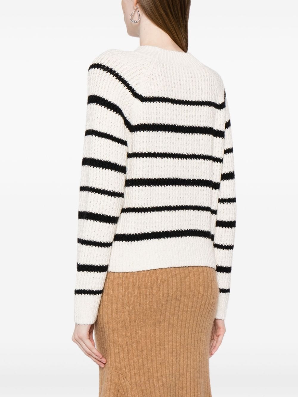 striped ribbed-knit jumper - 7
