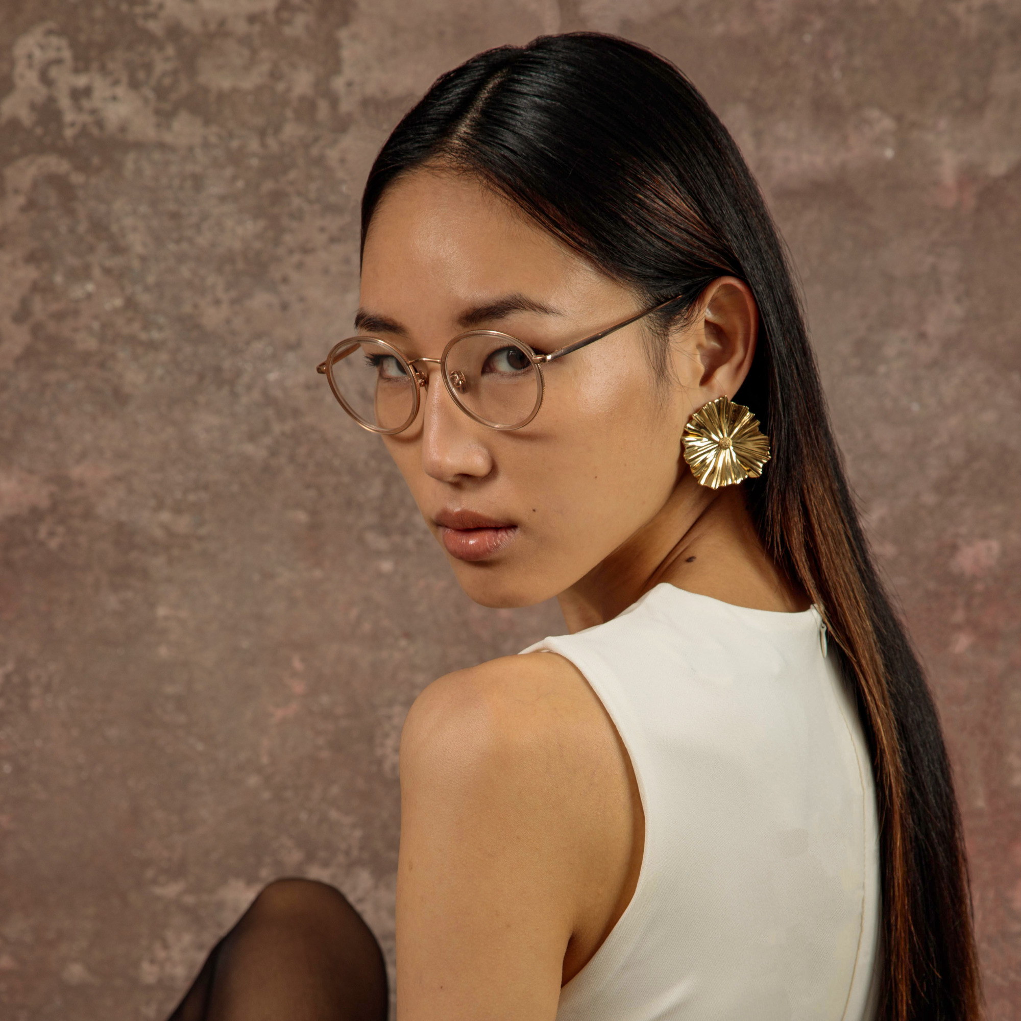 SATO OVAL OPTICAL FRAME IN ROSE GOLD - 2