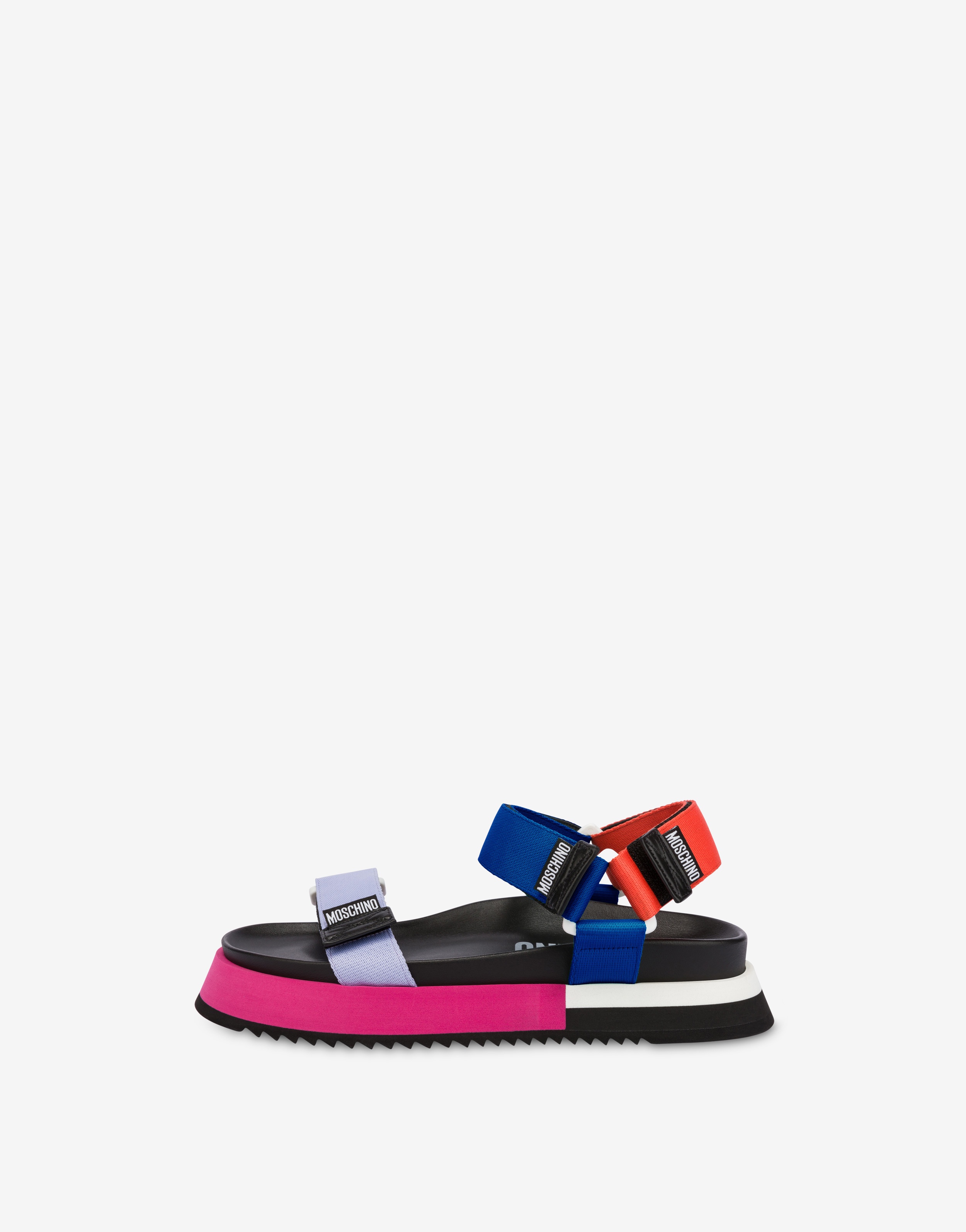 LOGO TAPE PLATFORM SANDALS - 2