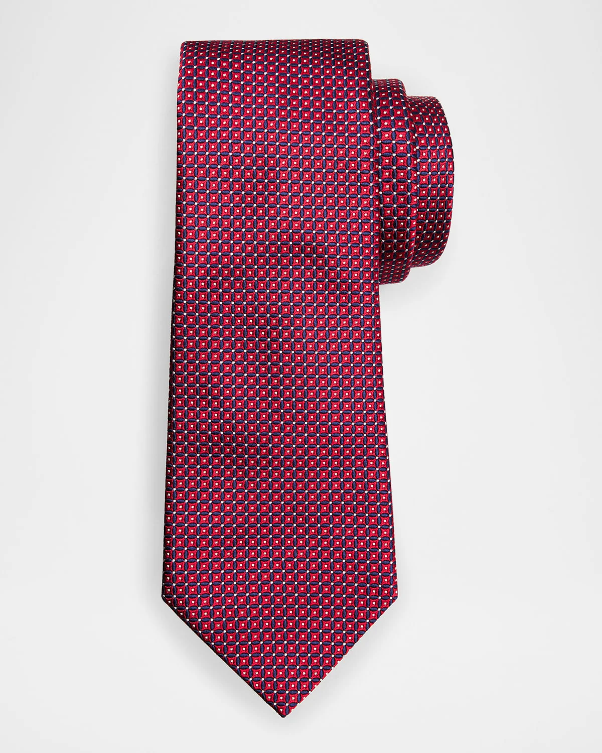 Men's Micro-Square Silk Tie - 1