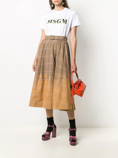 MSGM floral logo T-shirt outlook