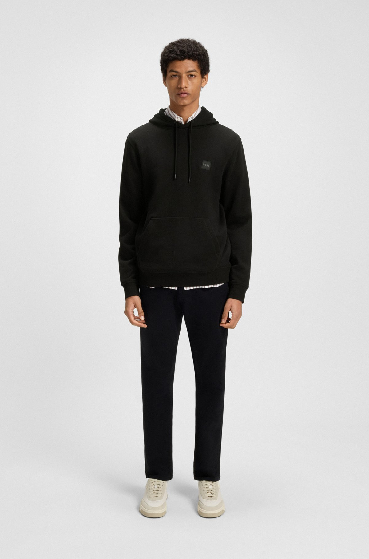 REGULAR-FIT HOODIE IN COTTON TERRY WITH LOGO PATCH - 4