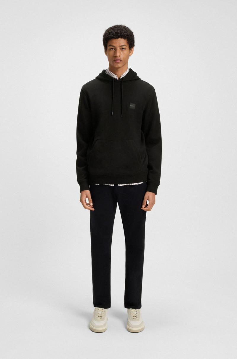 BOSS REGULAR-FIT HOODIE IN COTTON TERRY WITH LOGO PATCH outlook