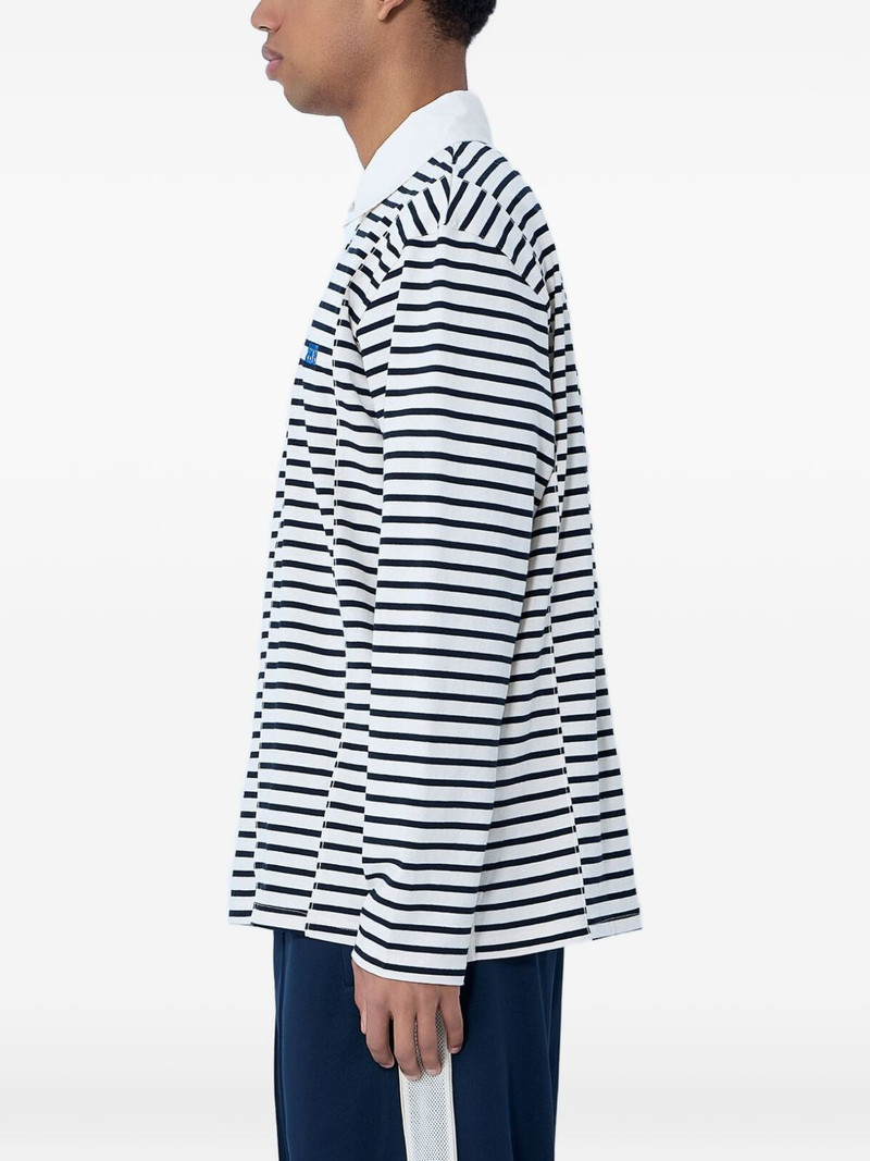 WALES BONNER striped long-sleeve polo shirt outlook