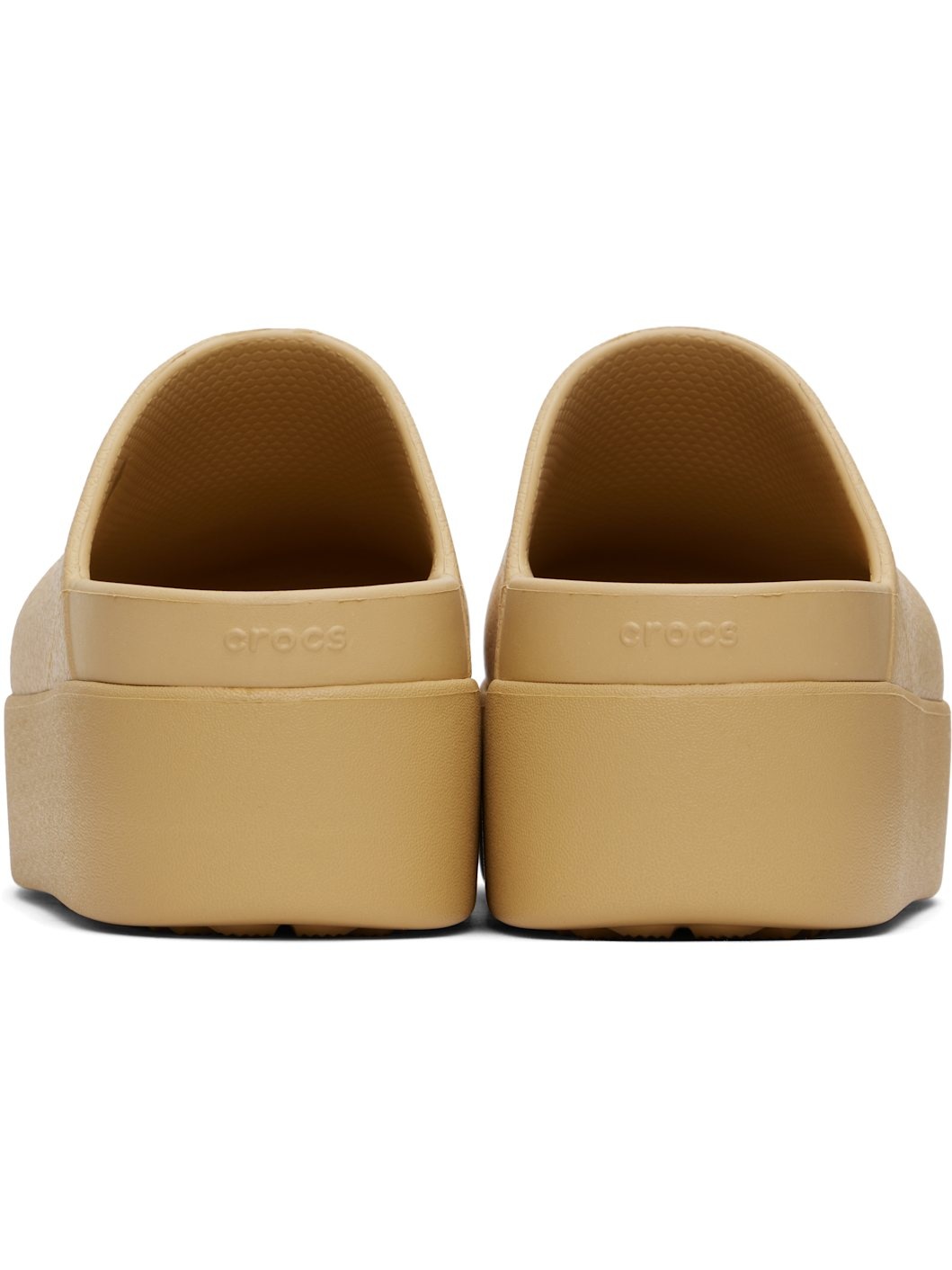 Beige Dylan Platform Clogs - 2
