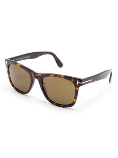 TOM FORD tortoiseshell square-frame sunglasses outlook