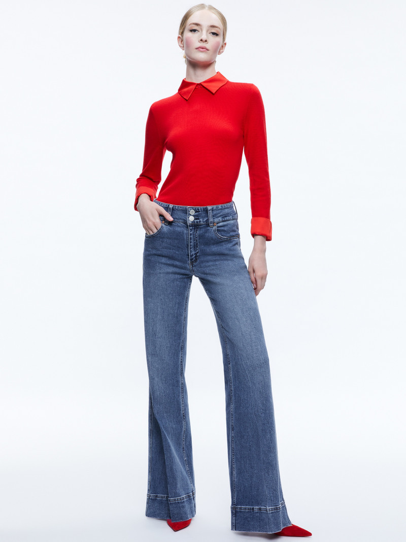 Alice + Olivia PORLA COLLARED SWEATER outlook