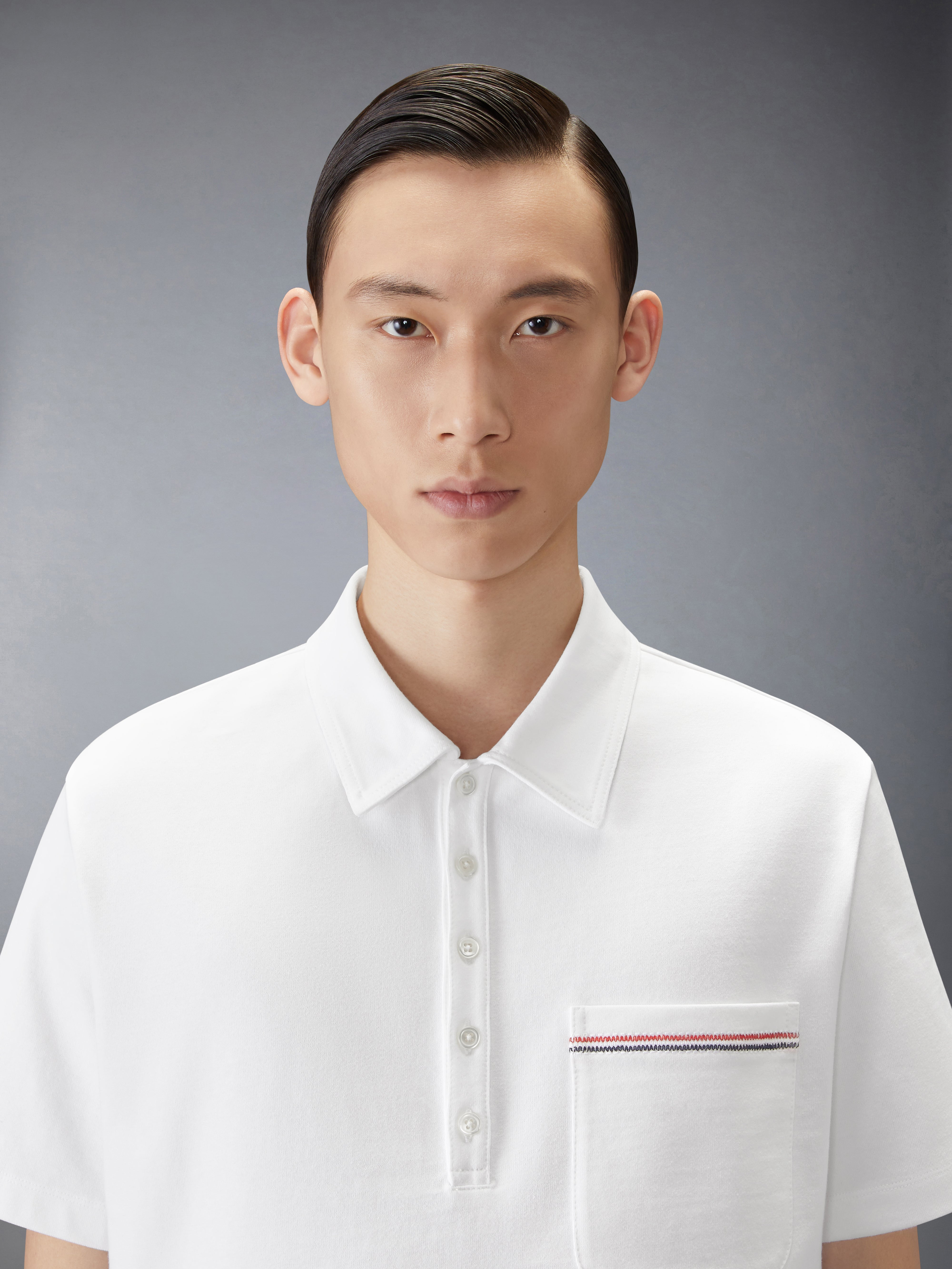 JERSEY RWB STRIPE OVERSIZED POLO - 7