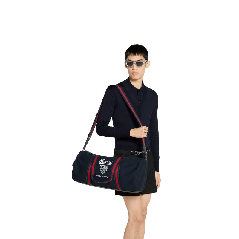 Large printed canvas duffle bag 3