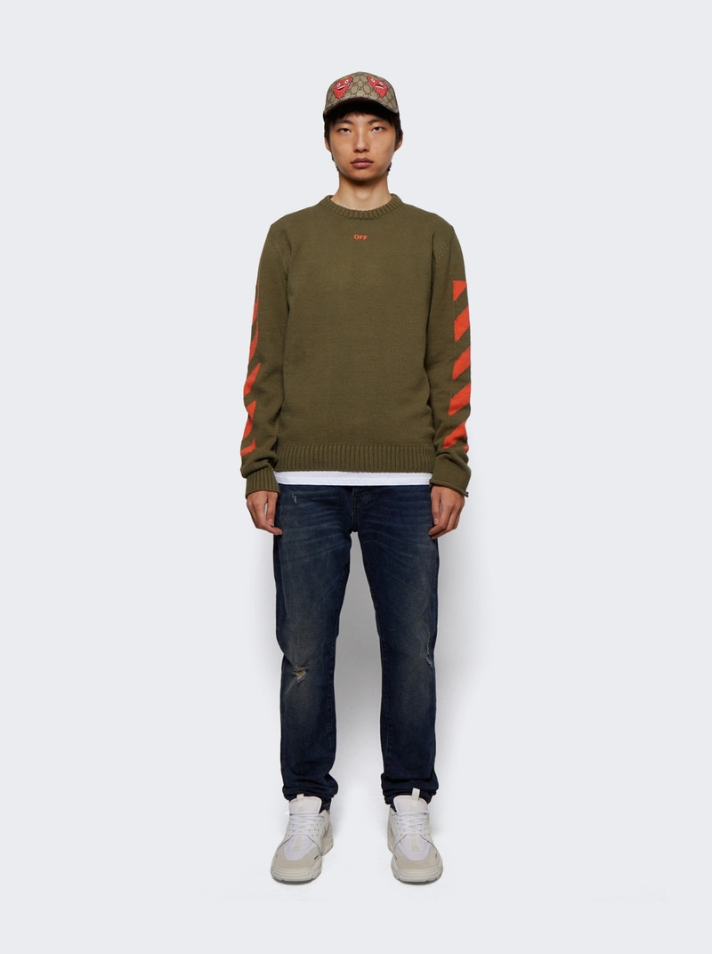 Off-White Diag 줄무늬 니트 점퍼 outlook