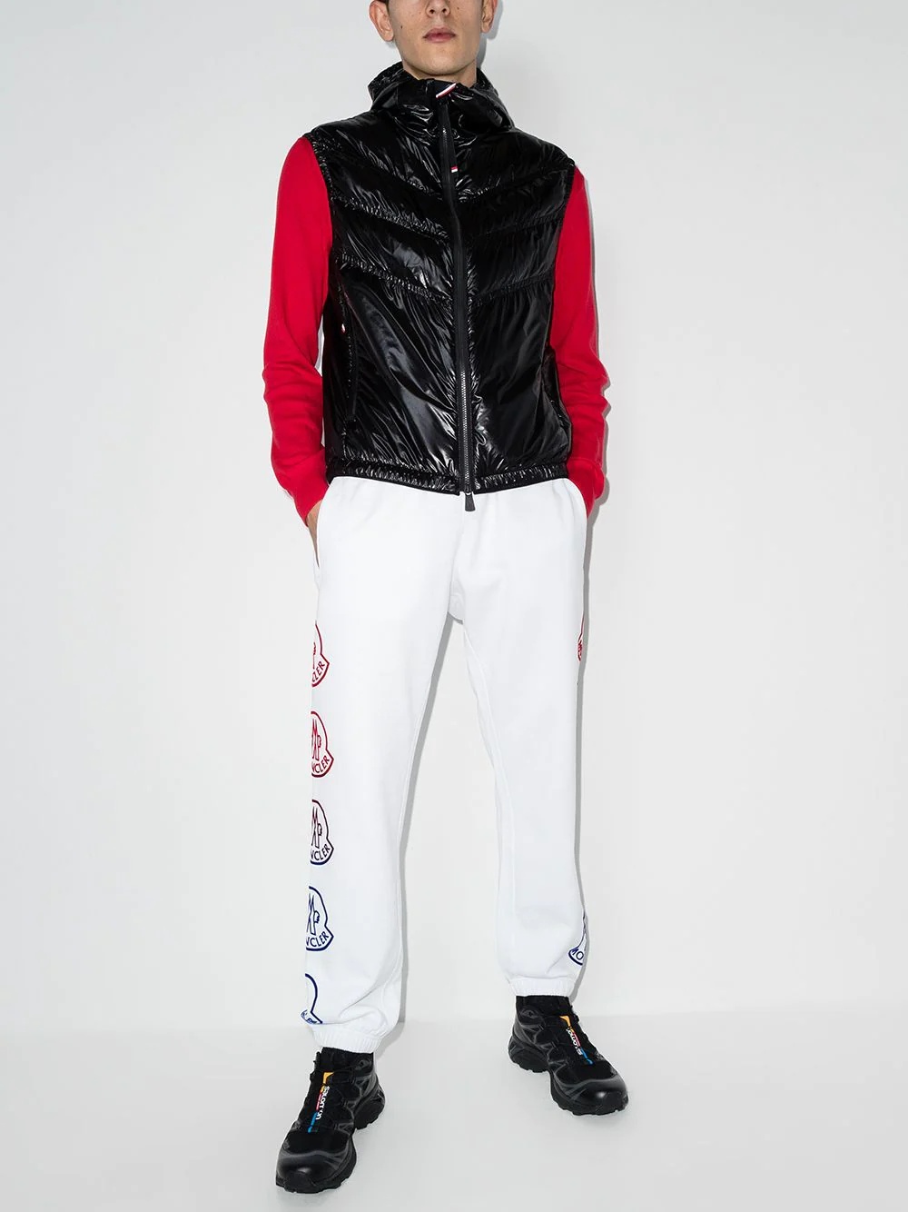 side logo-print track pants - 5