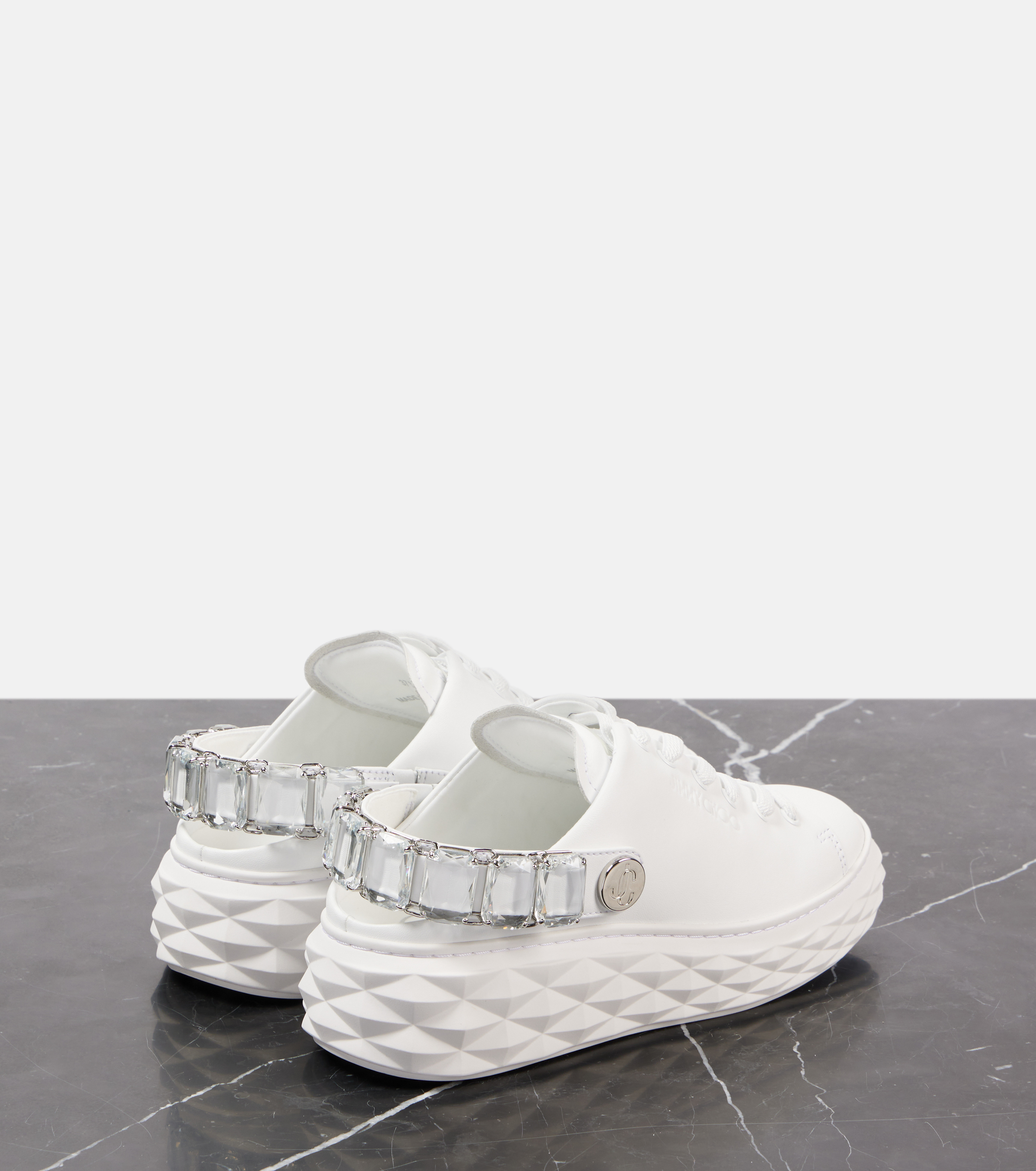 Diamond Maxi glitter leather sneakers - 2
