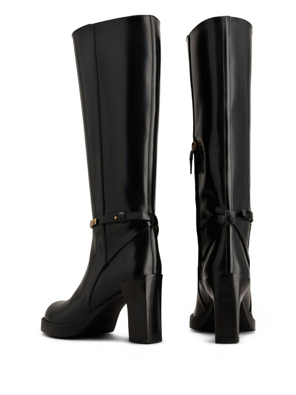 80mm leather boots - 3