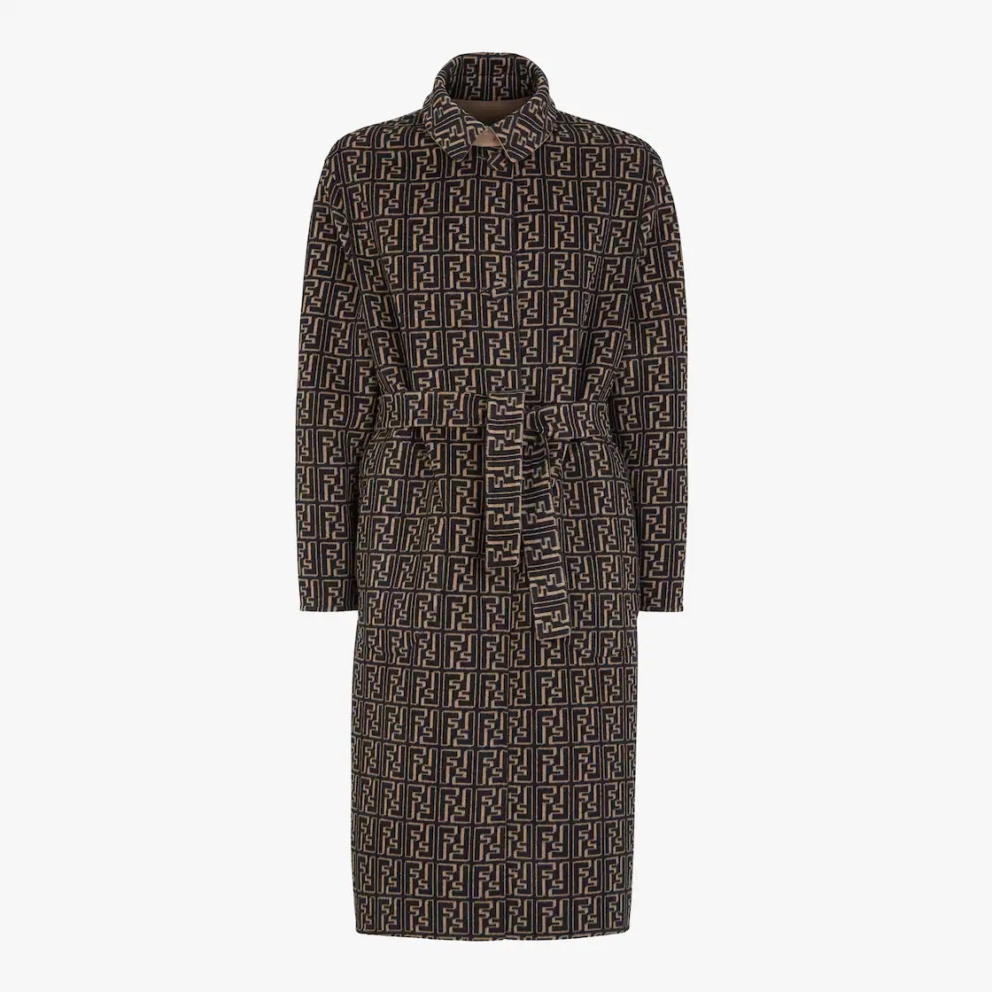 Beige wool trench coat - 4