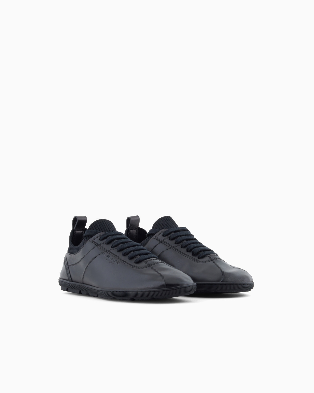 LAMBSKIN AND KNIT SNEAKERS - 2
