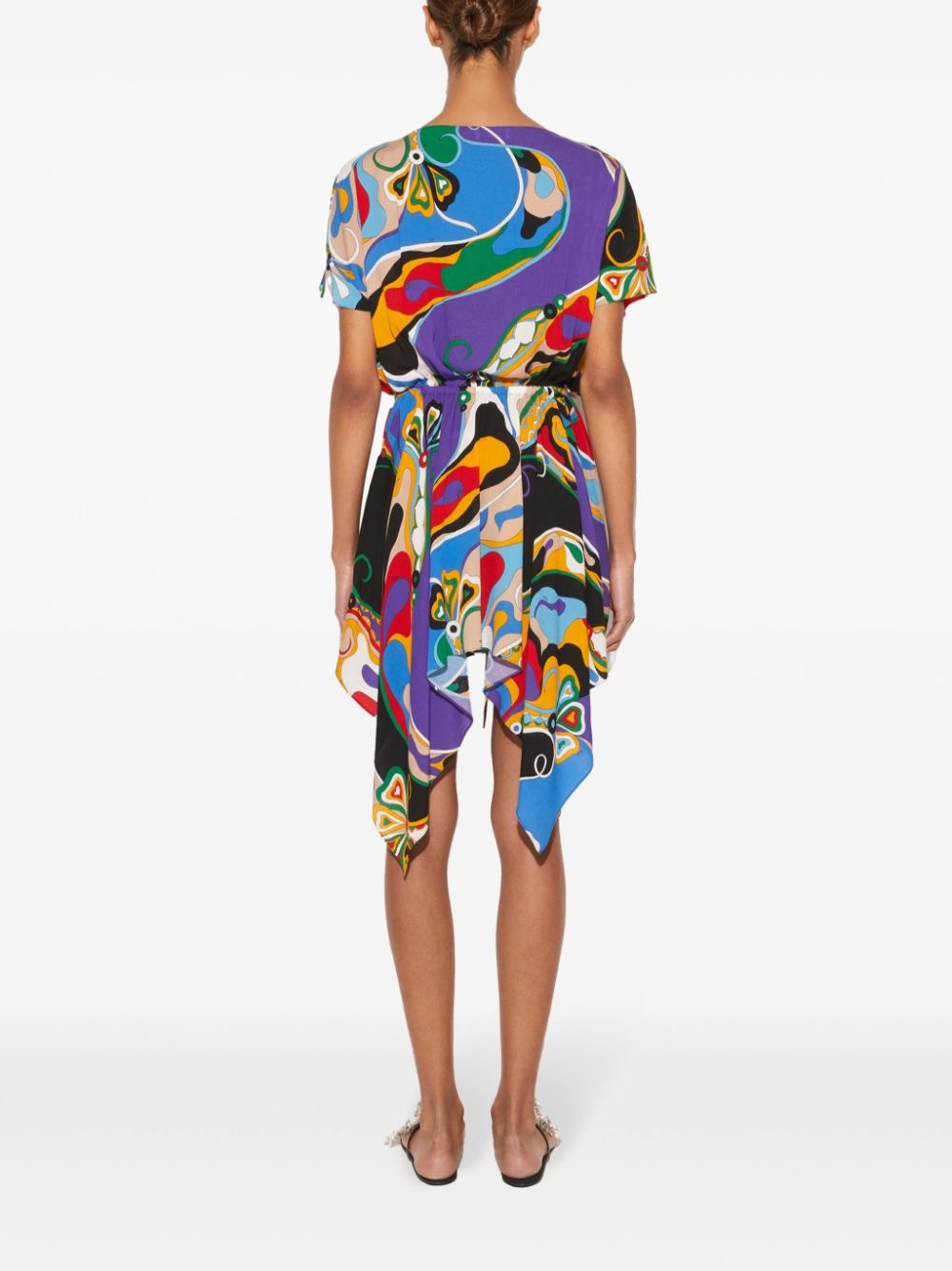 abstract-pattern print midi dress - 4