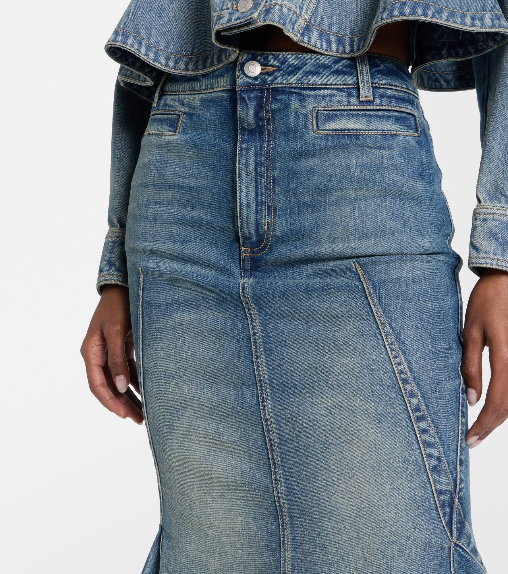 Denim midi skirt - 4