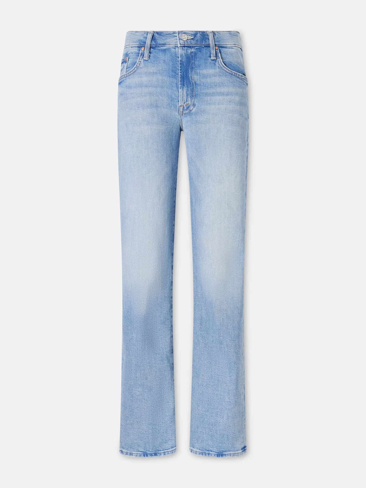 The Mid Rise Zip Rambler Skimp wide-leg jeans Light denim - 1