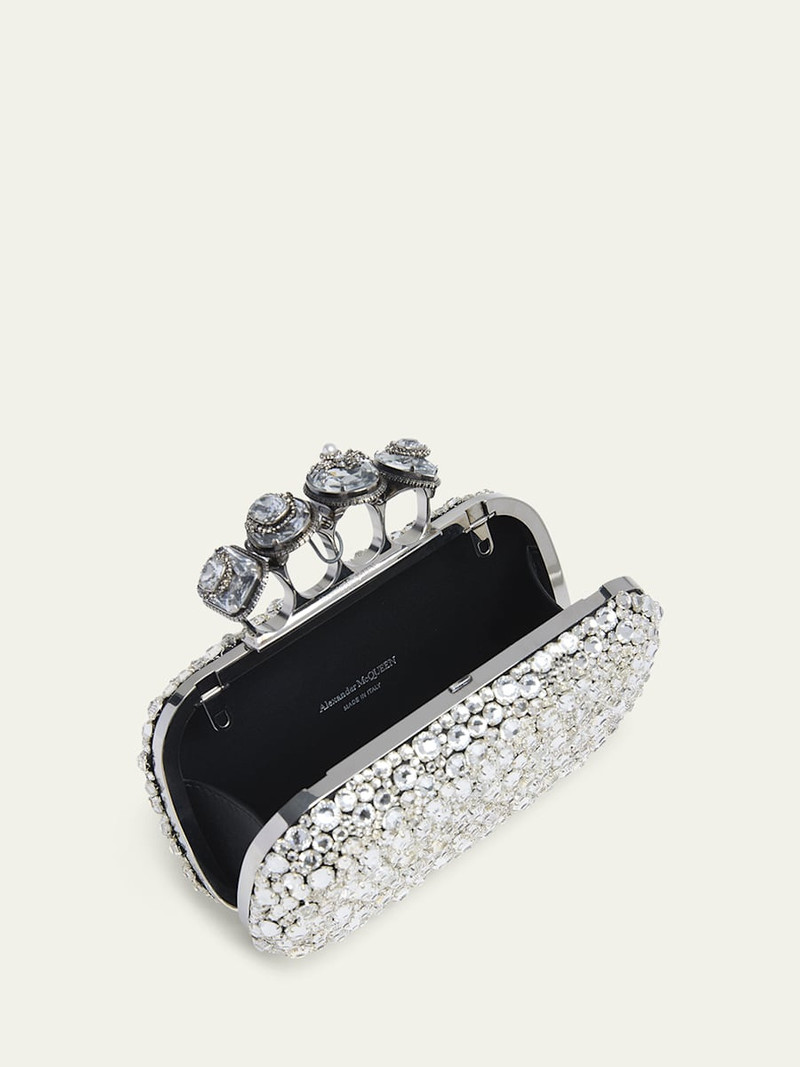 Skull Spider Four Ring Crystal Clutch Bag 5