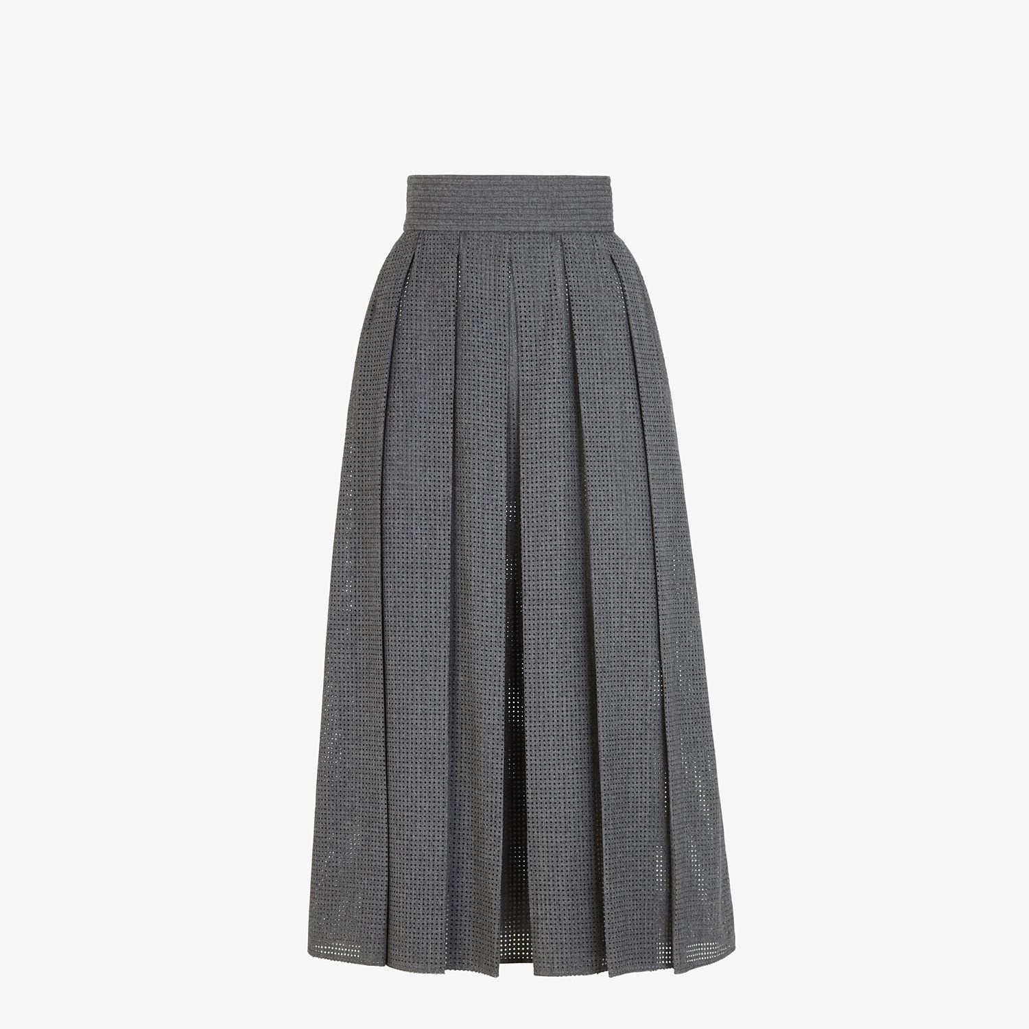 Gray flannel skirt - 1