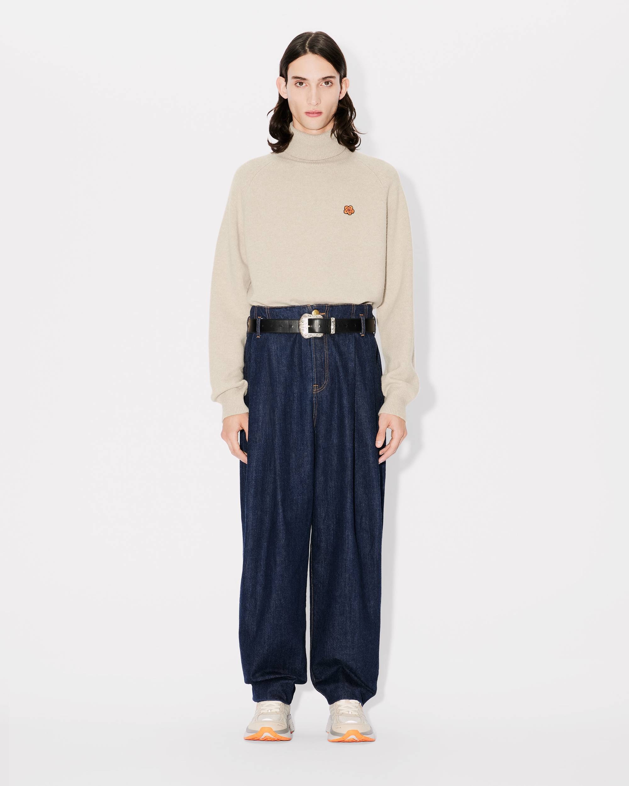 'Boke Flower' embroidered turtleneck jumper in wool - 5